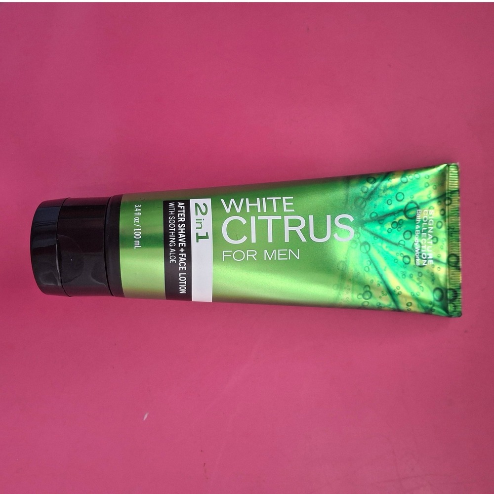 Bath & Body Works WHITE CITRUS After Shave & Face Lotion 3.4 oz Discontinued
